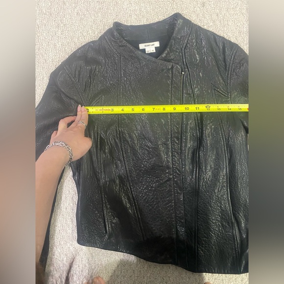 Helmut Lang 100% Lamb Leather Asymmetrical Jacket Size M - Picture 13 of 15